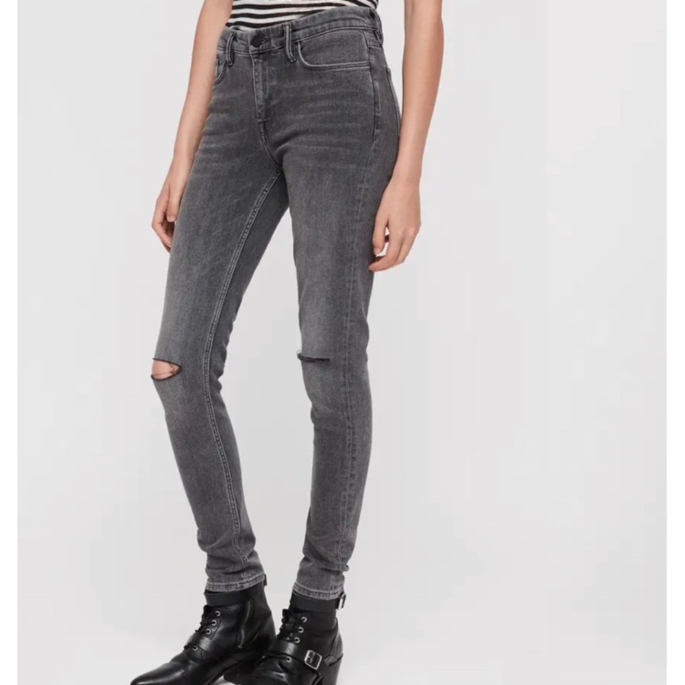 ALLSAINTS Grace Slashed Skinny Jeans Size 27
